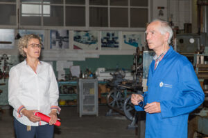 Besuch OB Maier, Erste Bürgermeisterin Almut Cobet und Baubürgermeisterin Eva Noller beim Göppinger Technikforum